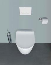 Soleil by Starck Veggtoalett i Duravit Box – Rimless® - uten skyllekant. Inkl. Softclose sete