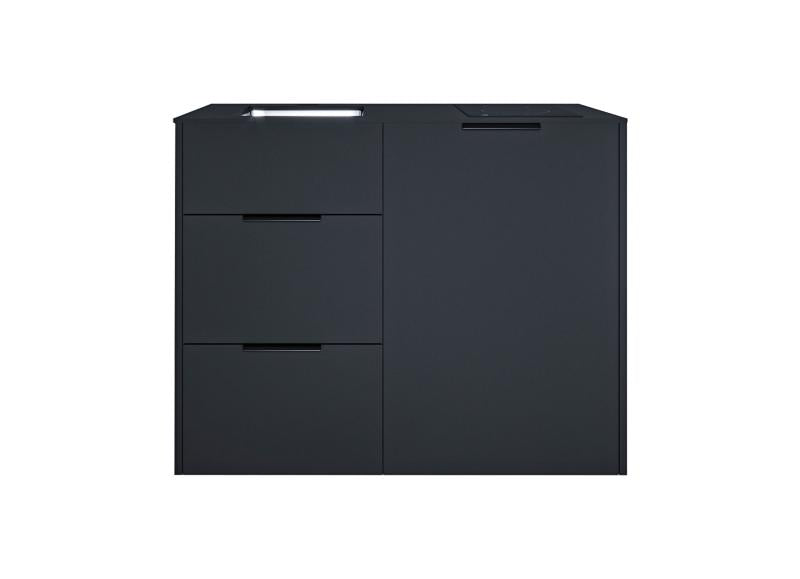 NORD MINI KITCHEN OSLO SORT 117CM VASK V