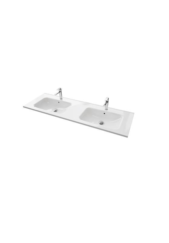 Servant INA 140dbl thin 140x46x2cm støpemarmor hvit