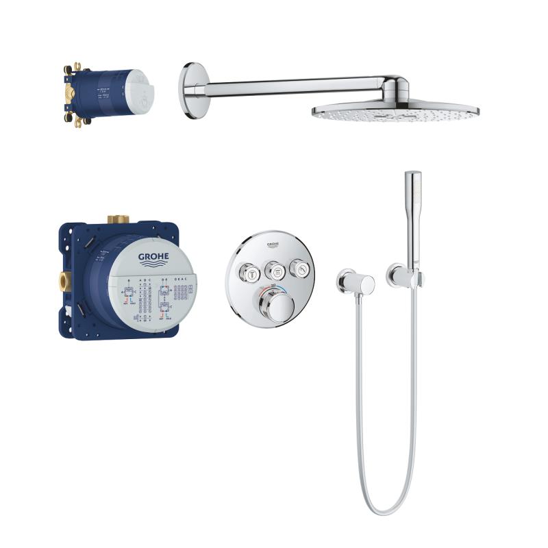 Grohtherm SmartControl Komplett dusjsett med Rainshower SmartActive 310