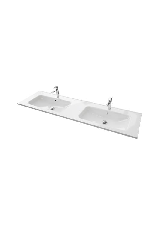 Servant INA 160dbl thin 160x46x2cm støpemarmor hvit