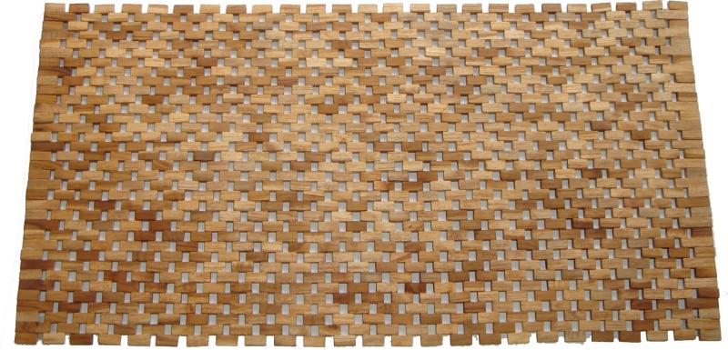 Woodblock badematte teak natur